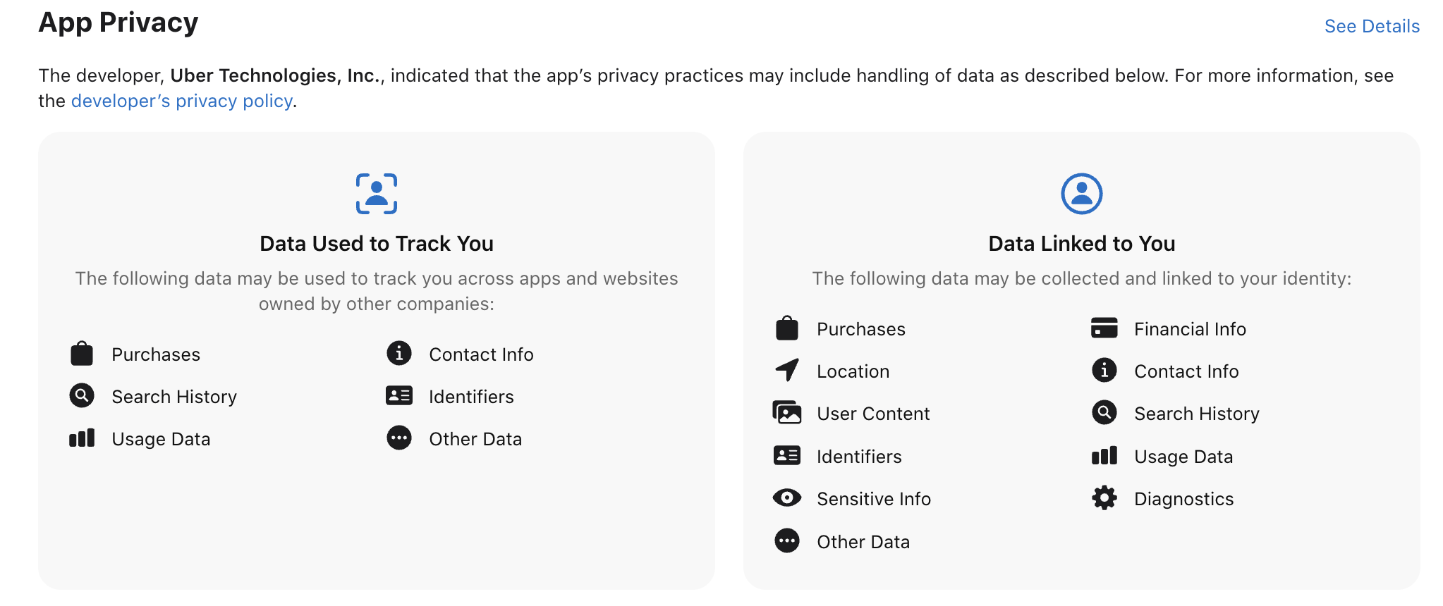 uber app privacy
