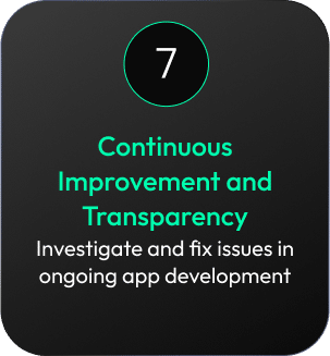 Continuous improvement and transparency