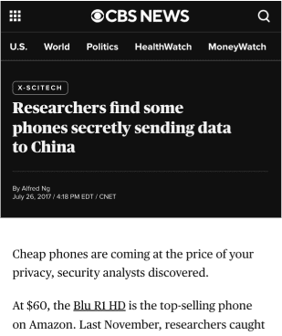 CBS news article