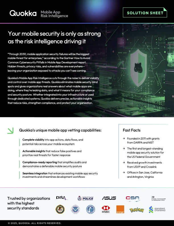 Thumbnail for solution brief about Quokka as a company